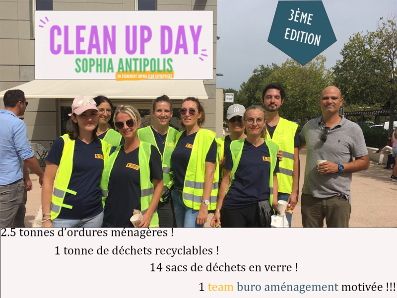 Buro amenagement au Cleanup Day à Sophia-Antipolis
